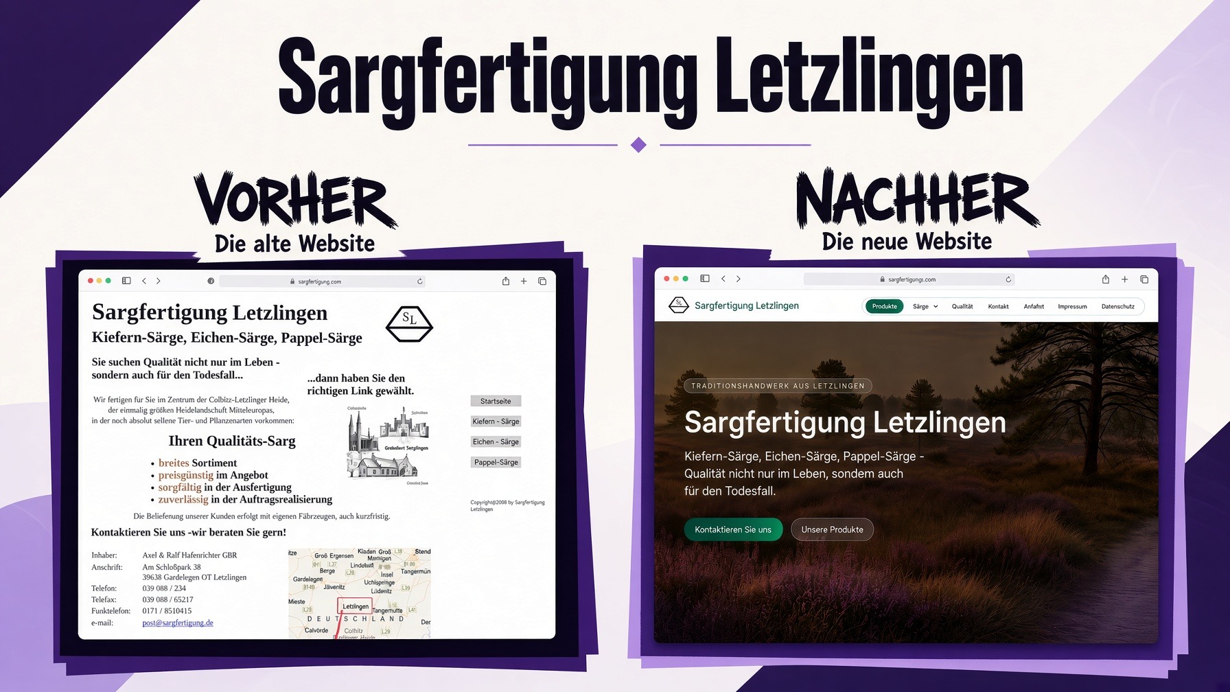 RELAUNCH: Sargertigung Letzlingen